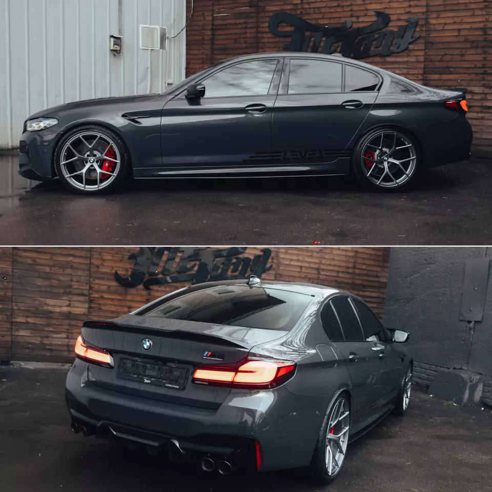 Построили новую акустическую систему для BMW M5 с дизайнерским оформлением багажника! Перешили в кожу салонный пластик, заламинировали карбоном зеркала, провели комплекс детейлинг-услуг